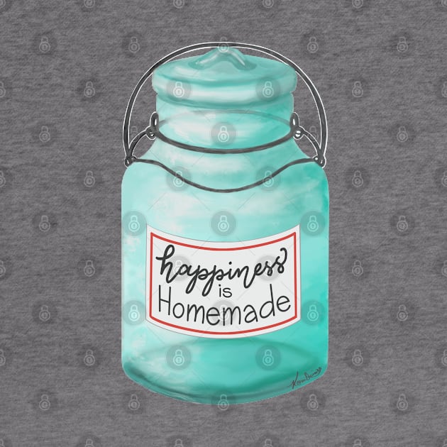 Happiness is Homemade Jar by BlackSheepArts